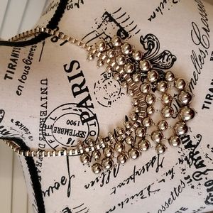 GOLDTONE BAUBLE BEAD BIB NECKLACE